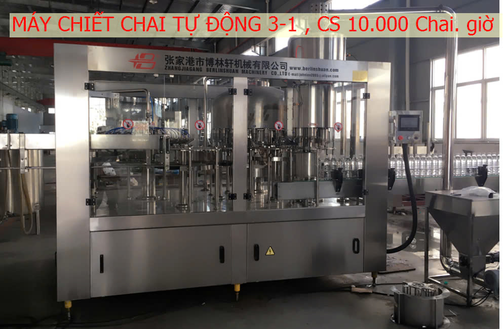 Máy chiết rót tự động chai 300-500ml