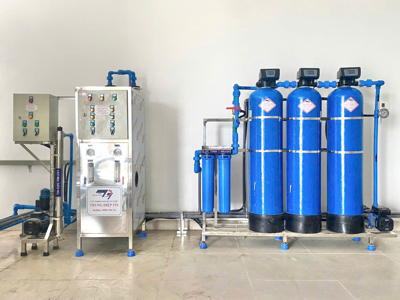 HỆ THỐNG MÁY LỌC - RO CÔNG SUẤT 500 LÍT/ GIỜ
